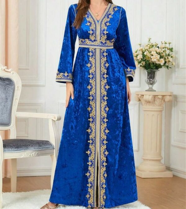 Blue Embroidered Dress