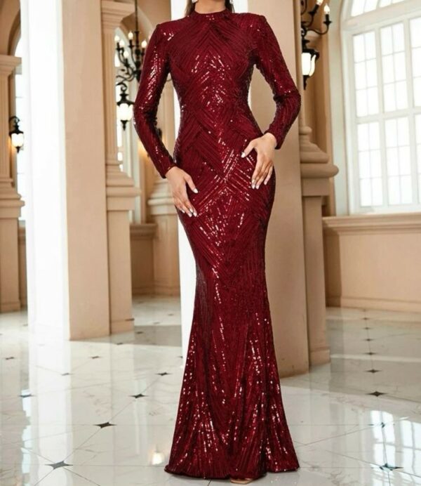 Maroon Sequence dress