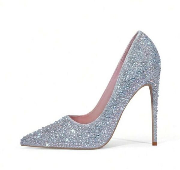 Silver Detail High Heel Pump